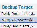 Backup target file